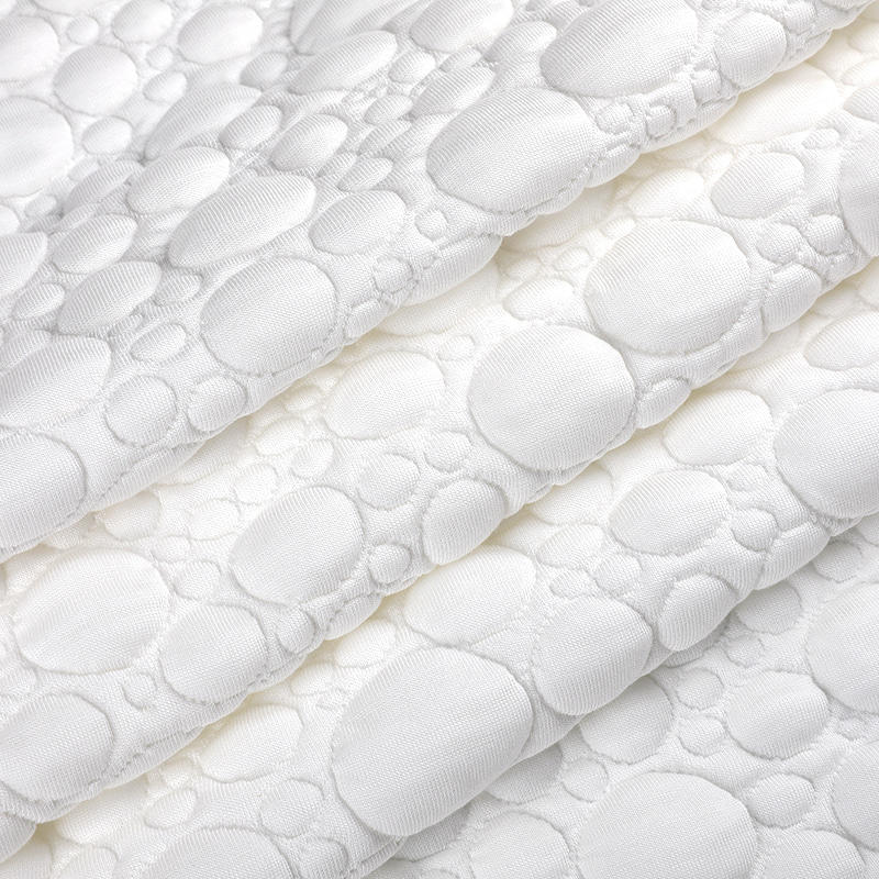 Tela de colchón de punto de poliuretano simple y suave blanca